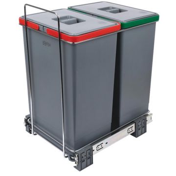Hafele Pull Out Waste Bin 48 Litres  Standard finish