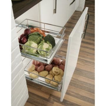 Pull Out Baskets & Runners for Cabinet Width 300 mm Standard finish