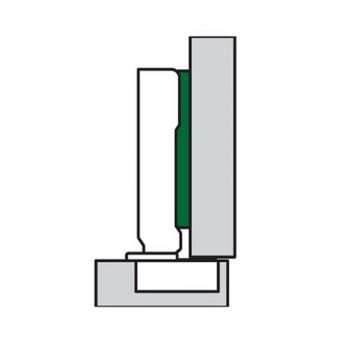 Tiomos 120 Deg Overlay Soft Close Click-on Hinge For Doors 16 - 24 mm Thick