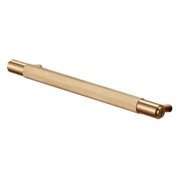 Knurled Pull Bar Handle 18 x 160 mm Satin Brass Unlacquered