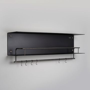 Buster + Punch Hanger Black Shelf Satin Stainless Steel