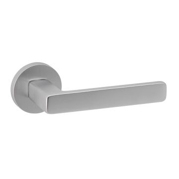 Slim 204 Lever Handle on Square Rose  Polished Chrome Plate