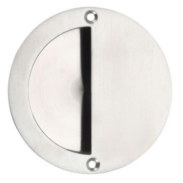 Circular Flush Pull 90mm Diameter Polished Stainless Steel