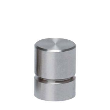 Ringed Cylinder Knob 18 mm Satin Stainless Steel