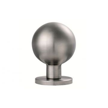 Ball Mortice Knob on Unsprung Rose 58 mm Satin Stainless Steel