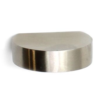 Elliptical 30 mm Cupboard Knob Satin Steel