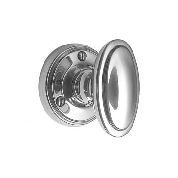 Constable Oval Door Knob 65 mm on Face Fix Rose 