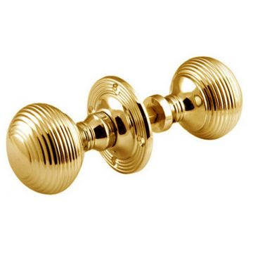 Queen Anne Rim Knobs Polished Brass Lacquered