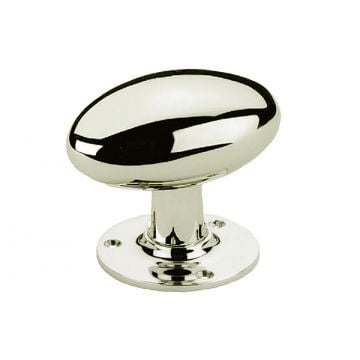 Oval Mortice Door Knobs 72 mm Polished Brass Lacquered