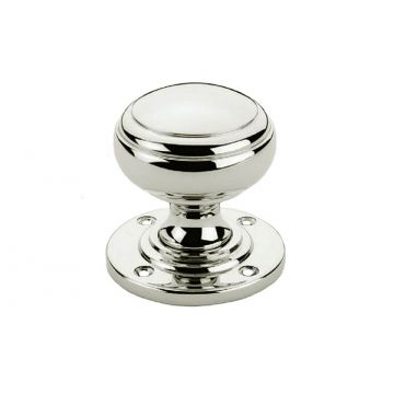 Stepped Bun Mortice Door Knobs 51 mm Polished Nickel Plate