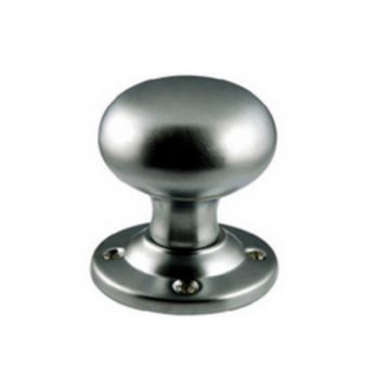 Victorian Style Mortice Door Knob 51mm Satin Chrome Plate