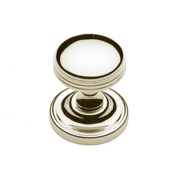 Northcote Door Knob 63 mm Half Sprung Concealed Fix Roses Polished Chrome Plate