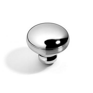 Reeded Bun Knobs 51 mm  Polished Chrome Plate
