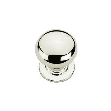 Plain Bun Mortice Knobs 51mm Stepped Curved Edge Concealed Fix Roses 51 mm Polished Nickel Plate