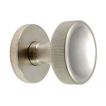 Shelgate Mortice Door Knobs 54 mm with Concealed Fix Roses 54 mm Satin Nickel Plate