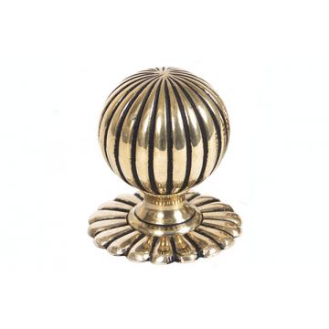 Flower Mortice Door Knob 50 mm Concealed Fix Roses Aged Brass Unlacquered