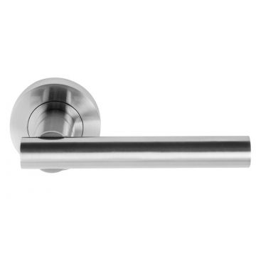 Sultan Lever Handle on Round Rose Polished Chrome Plate