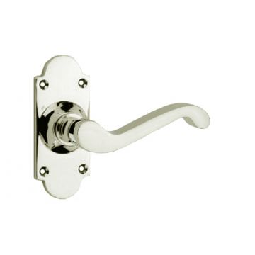 Scroll Lever 530 Latch Small Plate Imitation Bronze Unlacquered