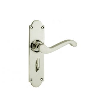 Scroll Lever 530 Privacy Turn Medium Plate Polished Brass Lacquered