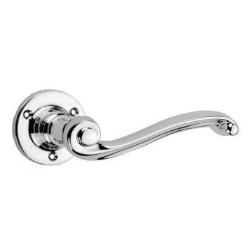 Scroll Lever 440 Latch Round Rose Imitation Bronze Unlacquered