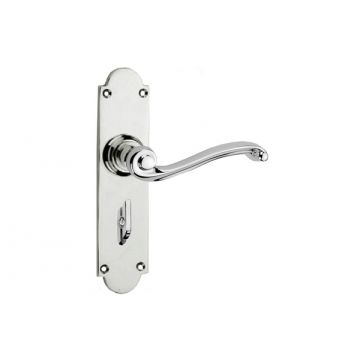Scroll Lever 440 Privacy Turn Medium Plate Polished Brass Lacquered