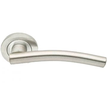 Curve Lever on Rose Satin Nickel Plate