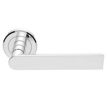 Edge Lever on Round Rose Polished Chrome Plate