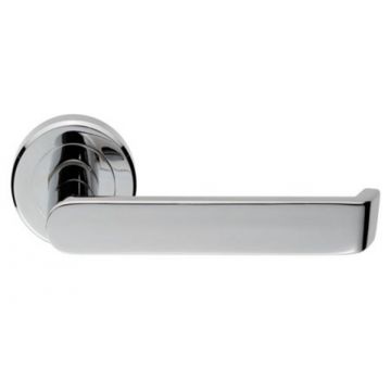 Concept Lever on Round Rose Polished Chrome Plate