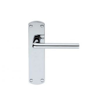 Uno Lever Latch on Backplate Satin Chrome Plate