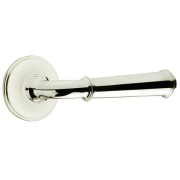 Tapered Plain Lever Handle Concealed Stepped Edge Rose 54mm Dia.  Antique Brass Unlacquered
