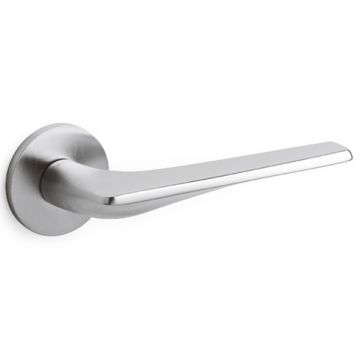 Twist Round Rose Lever Polished Chrome Plate