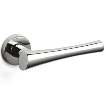 Sibilla Round Rose Lever Polished Chrome Plate