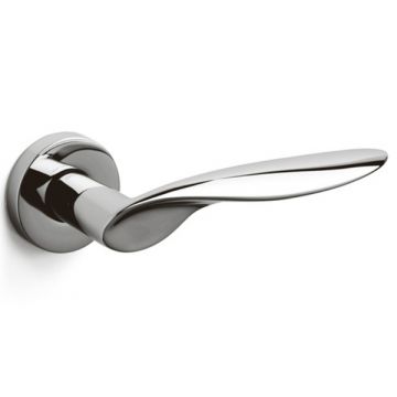 Wind Round Rose Lever Polished Chrome Plate