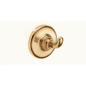 Antique Single Robe Hook  Polished Brass Unlacquered