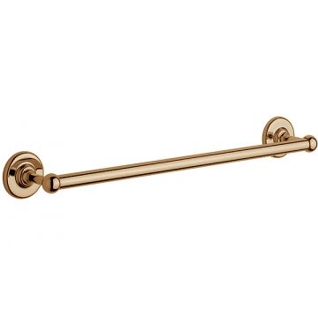Antique Single Metal Towel Rail 300 mm  Polished Brass Unlacquered