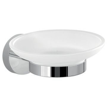 Eros Glass Soap Dish Polished Chrome Plate