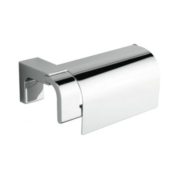 Toilet Roll Holder with Cover Flap