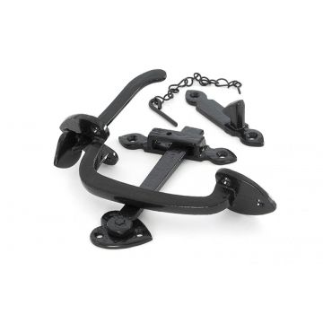 Albion Thumb Latch Set with Chain Black