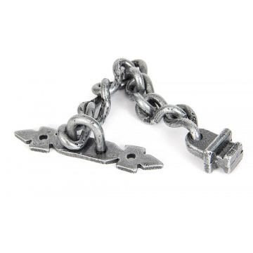 Albion Security Door Chain Pewter Patina 177 mm x 41 mm Pewter Patina Finish