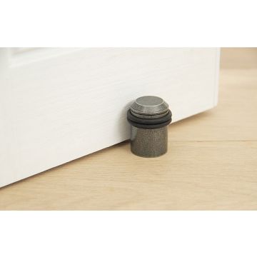 Albion Floor Mounted Door Stop Pewter Patina 42 mm x 30 mm Pewter Patina Finish