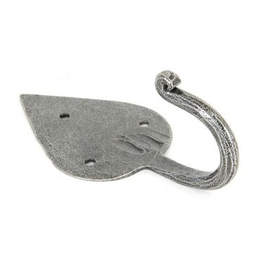 Albion Gothic Coat Hook Pewter Patina 77 mm x 57 mm