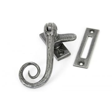 Albion Monkey Tail Casement Fastener Mortice Plate Pewter Plate 112mm