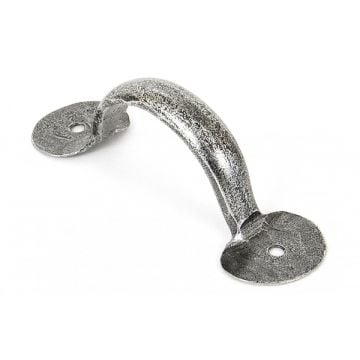 Albion Penny End Pull Handle Pewter Patina 152 mm