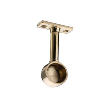 Quality Concealed End Bracket 51 x 19 mm  Polished Brass Unlacquered