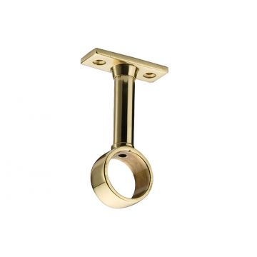 Quality Rail Centre Support 51 x 32 mm  Polished Brass Unlacquered