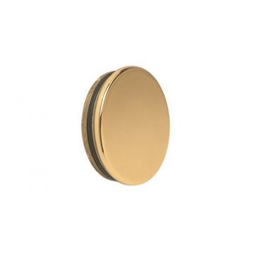 38 mm Flat End Cap Brushed Antique Brass Unlacquered