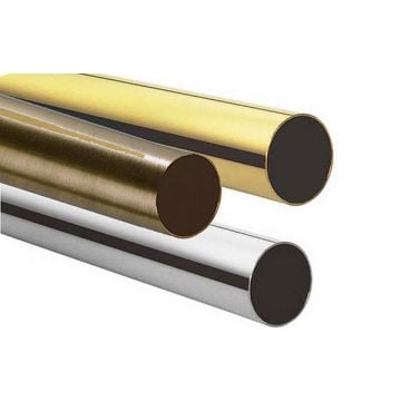 38 x 1000 mm Diameter Solid Brass Bar Rail  Polished Chrome Plate