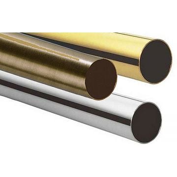 51 x 1000 mm Diameter Solid Brass Bar Rail  Polished Chrome Plate
