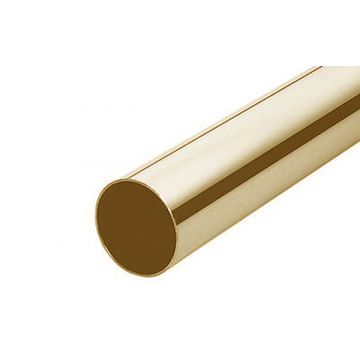 25 mm Round Steel Clothes Rail 1000 mm Electro Brass Plated