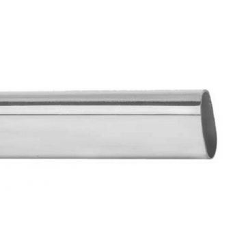 30 mm Extra Strong Oval Clothes Rail 2500mm Polished Chrome Plate